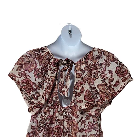 FREE PEOPLE WOMENS TOP KAUAI GETAWAY COTTON IVORY COMBO BOHO SIZE SMALL NEW - Picture 8 of 15